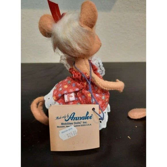 Vtg Annalee Mobilitee Dolls- Sweetheart Mouse Couple - 1998  Valentines Day Mice - Picture 3 of 10